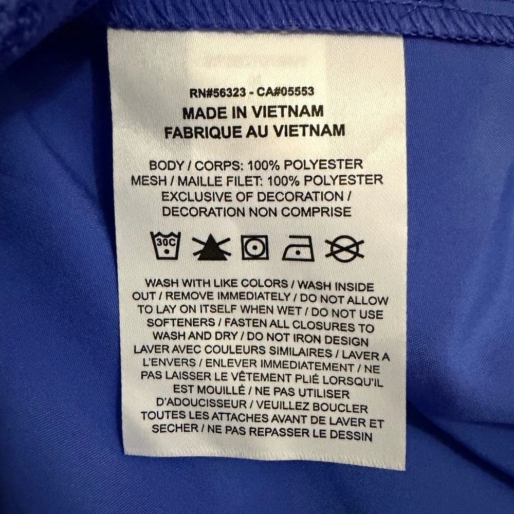 Nike One Dri-FIT Windbreaker Jacket Women Medium Blue Full Zip Athletic Sports